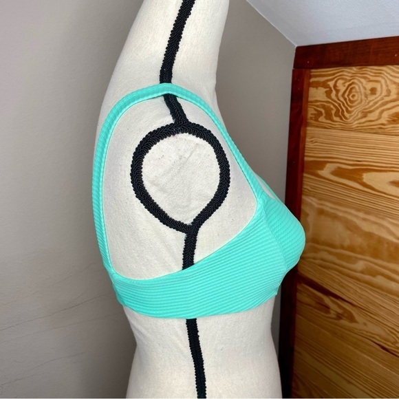 L*SPACE Jess Bikini Top in Bright Teal Small - Picture 4 of 9